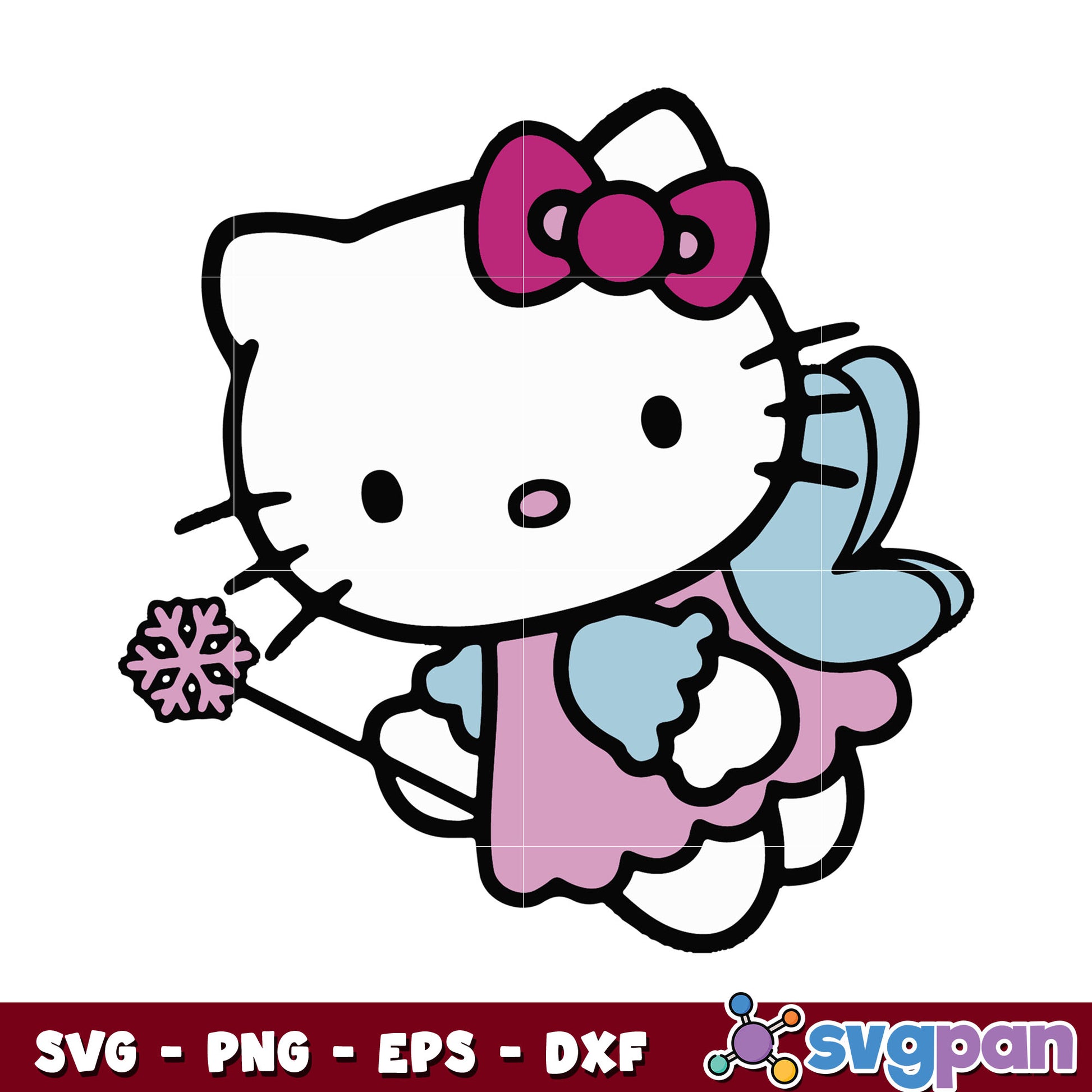 Hello kitty butterfly flying svg, sanrio hello kitty svg