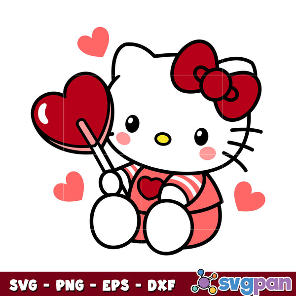 Hello kitty candy heart svg, hello kitty valentines svg – svgpan