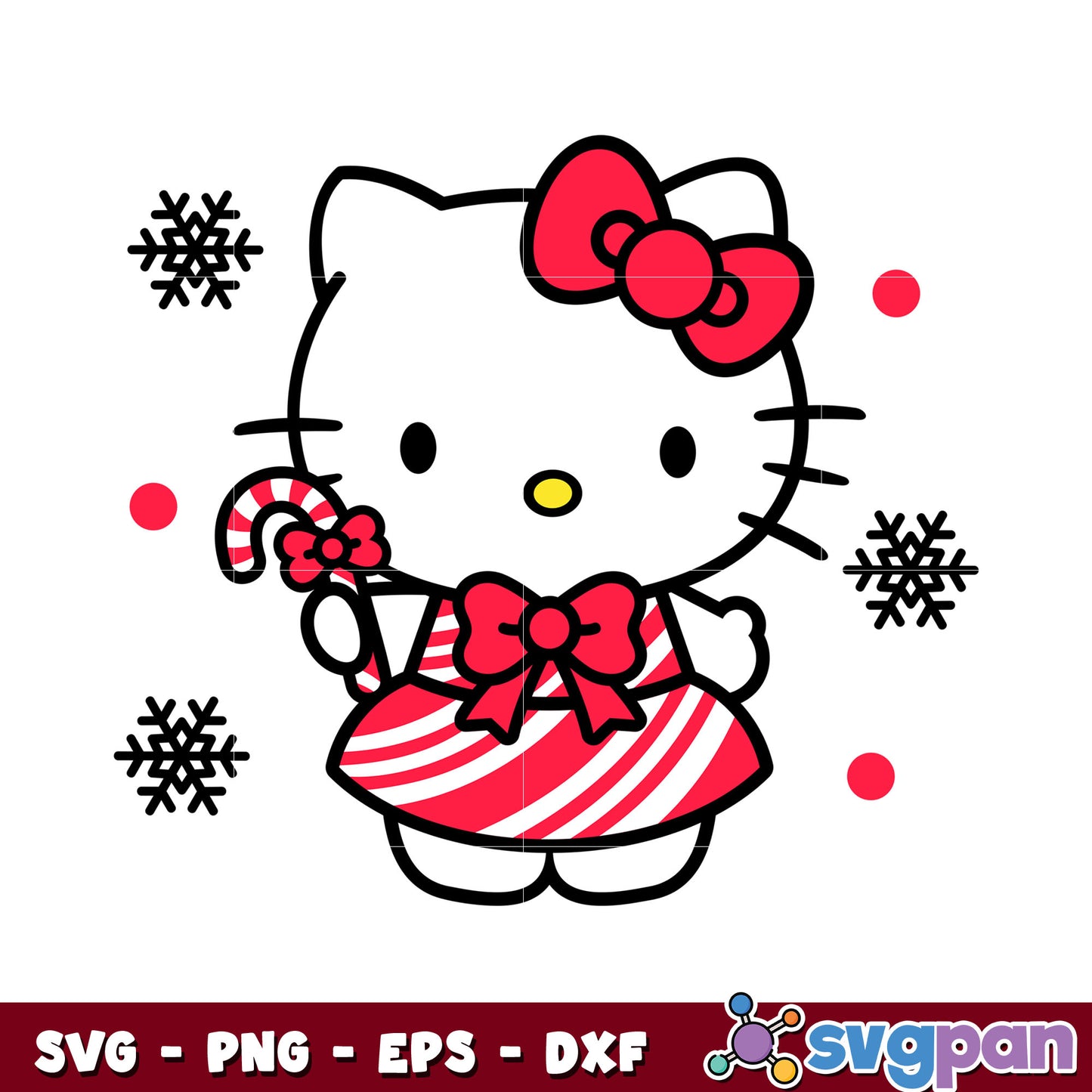 Hello kitty christmas candy svg, hello kitty christmas svg