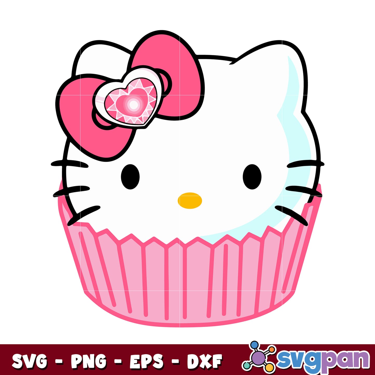 Hello kitty face cake svg, hello kitty svg, sanrio cartoon svg