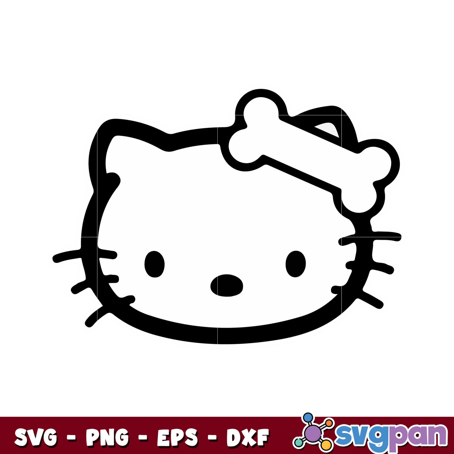 Hello kitty face design svg, hello kitty svg, sanrio cartoon svg