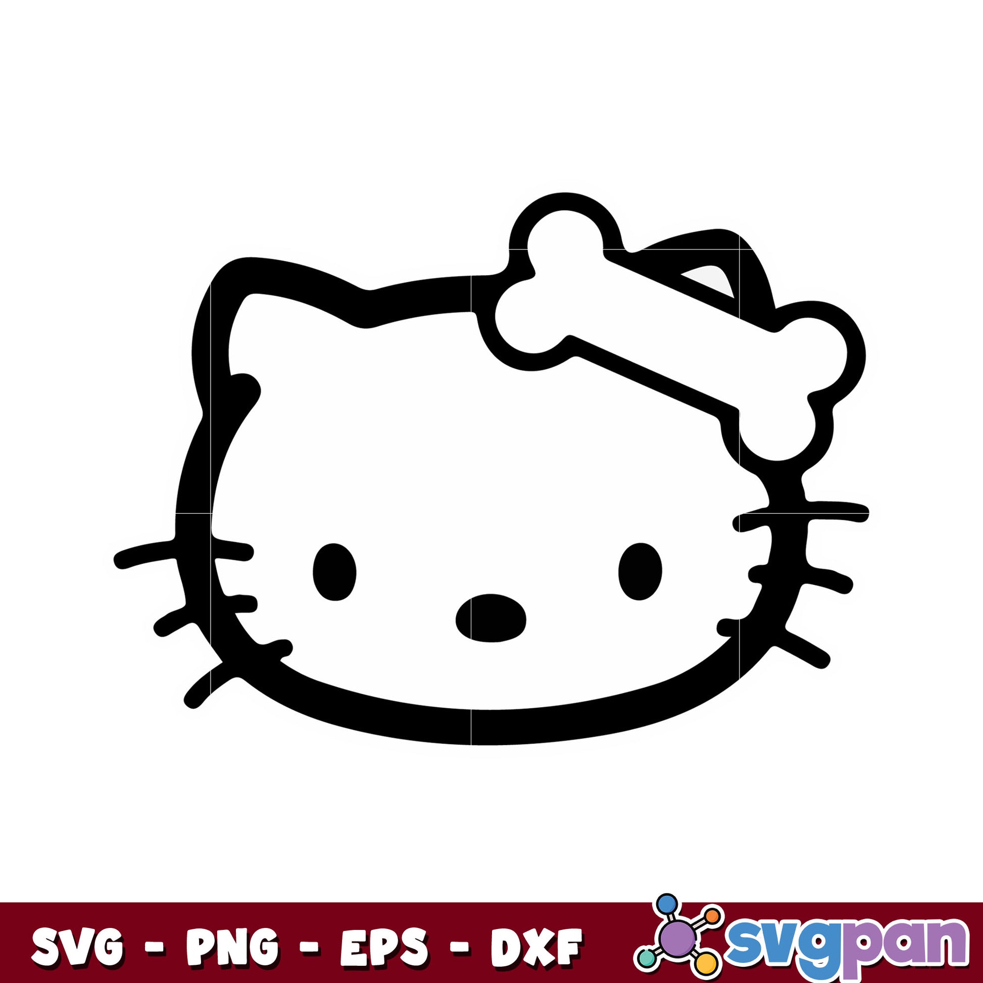 Hello kitty face design svg, hello kitty svg, sanrio cartoon svg