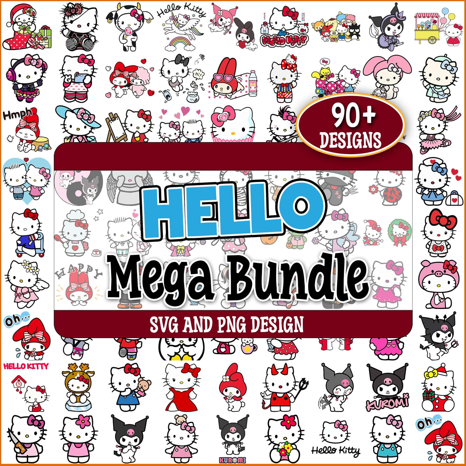 Hello kitty kuromi svg bundle