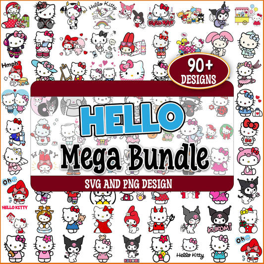 Hello kitty kuromi svg bundle