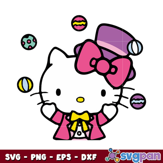 Hello kitty magic design svg, hello kitty character​ svg