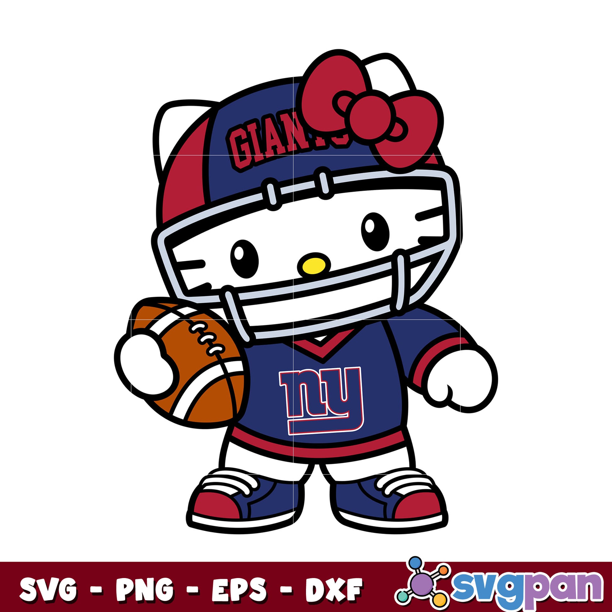 Hello kitty new york giants football svg, Hello kitty svg