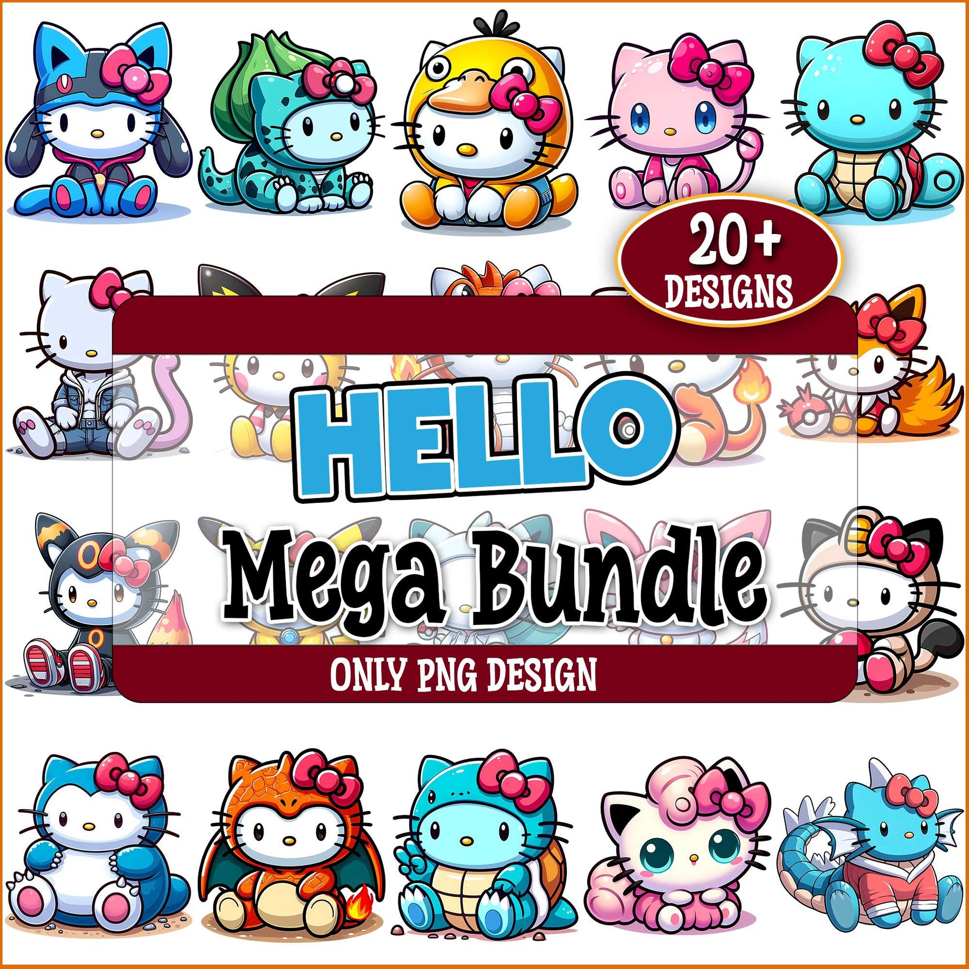 Hello kitty pokemon png bundle