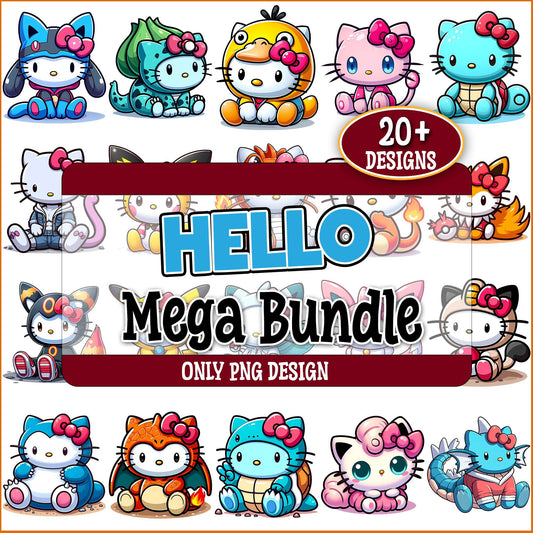 Hello kitty pokemon png bundle