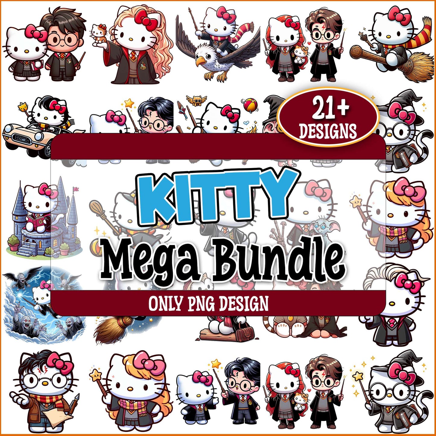 Hello kitty potter art png bundle