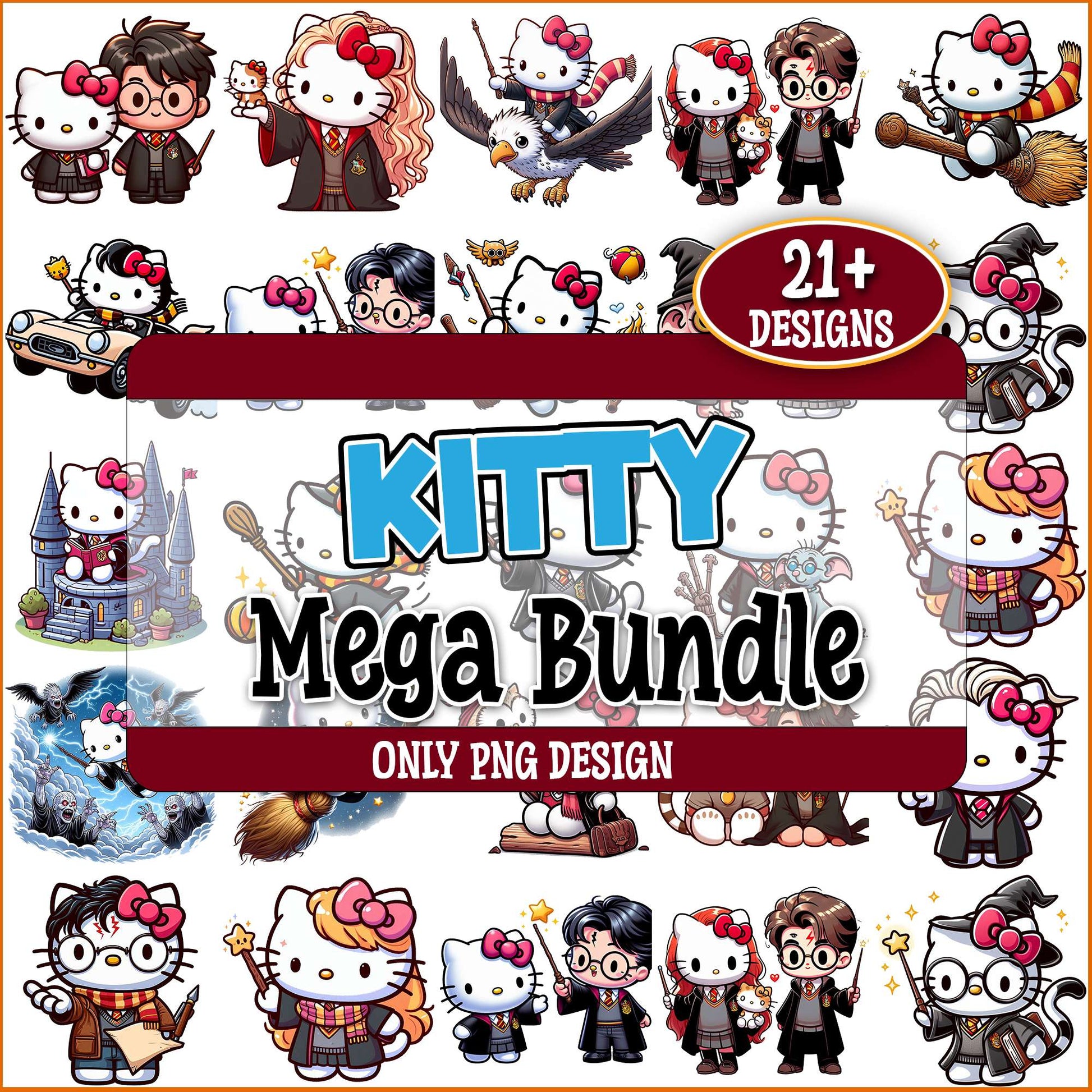 Hello kitty potter art png bundle