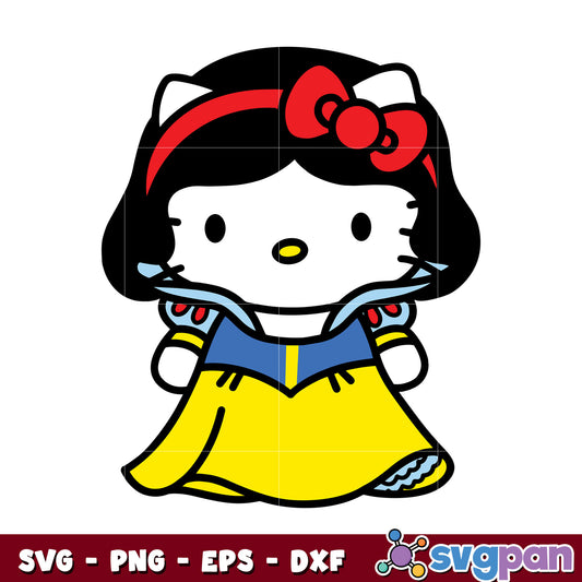 Hello kitty princess snow white svg, hello kitty svg, snow white​ svg