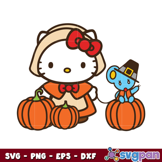 Hello kitty pumpkin halloween svg, halloween hello kitty svg