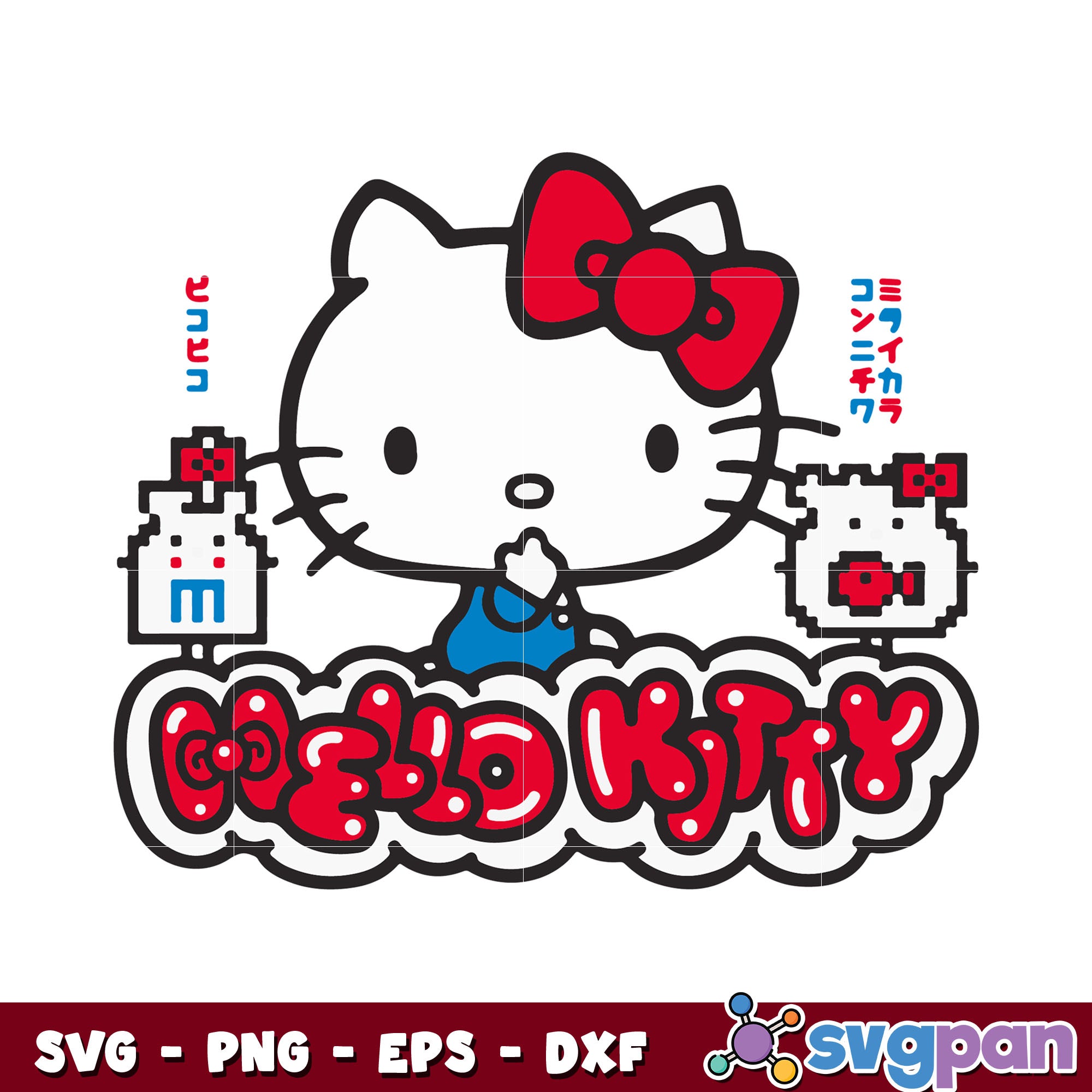 Hello kitty red design svg, sanrio characters cartoon svg – svgpan