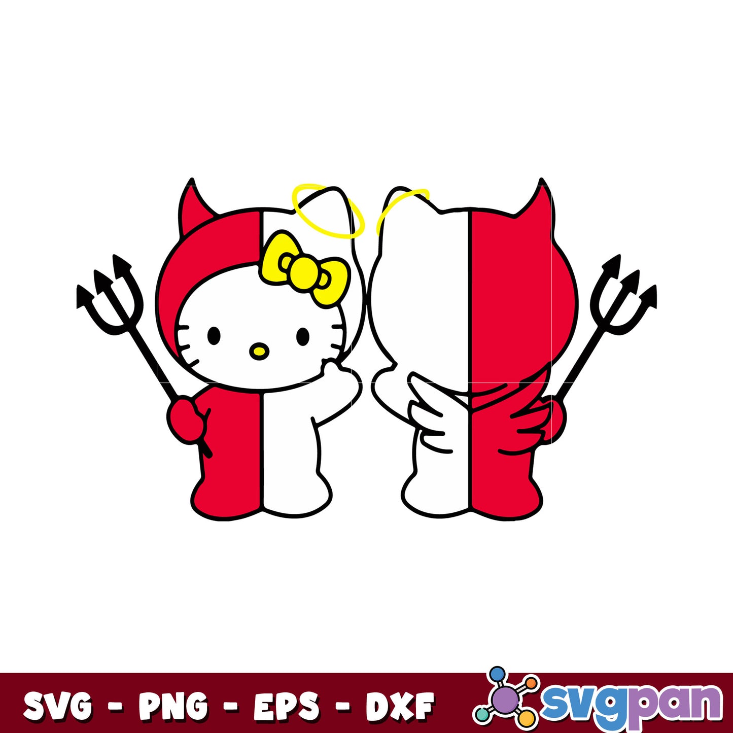 Hello kitty red evil svg, hello kitty svg, sanrio cartoon svg