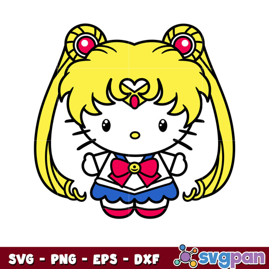 Hello kitty sailor moon svg, hello kitty svg, sanrio cartoon svg