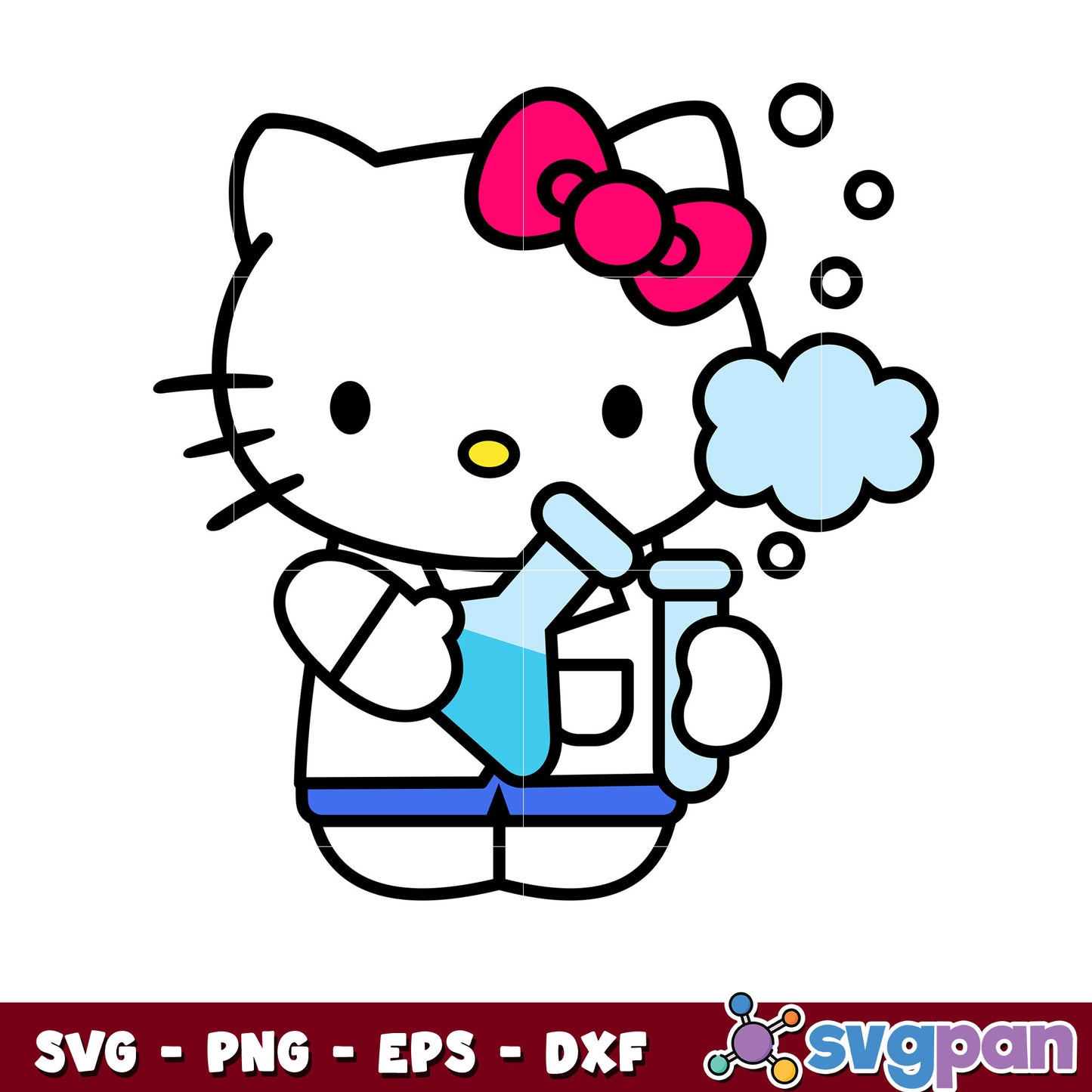 Hello kitty scientist svg, hello kitty svg, sanrio cartoon svg