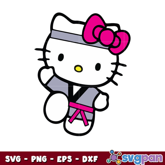 Hello kitty taekwondo svg, hello kitty svg, sanrio cartoon svg