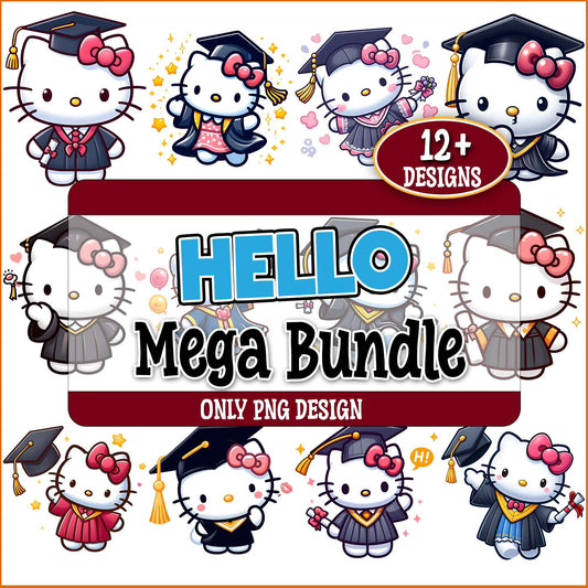 Hello kitty the graduate png bundle