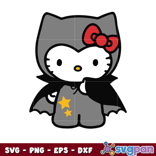 Hello kitty vampire svg, hello kitty halloween svg, halloween svg