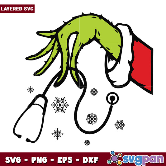 Helthcare grinch svg, new year grinch svg, christmas season svg