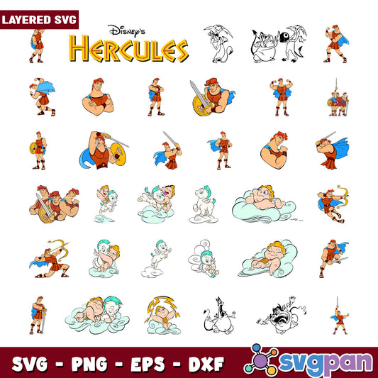 Hercules SVG Bundle Layered Designs