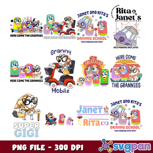 Here Come The Grannies PNG Bundle