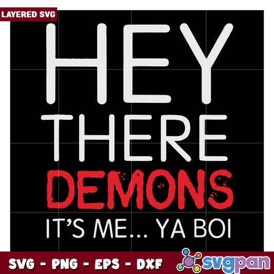 Hey There Demons SVG Design, Perfect for Creative Projects