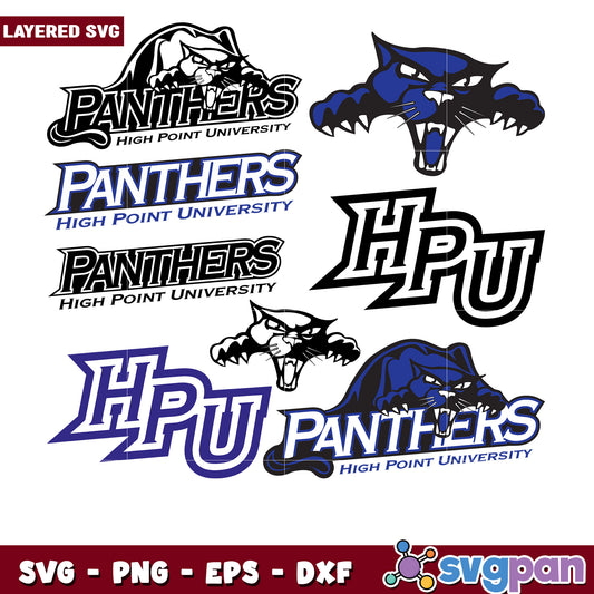 High Point University Panthers SVG Bundle