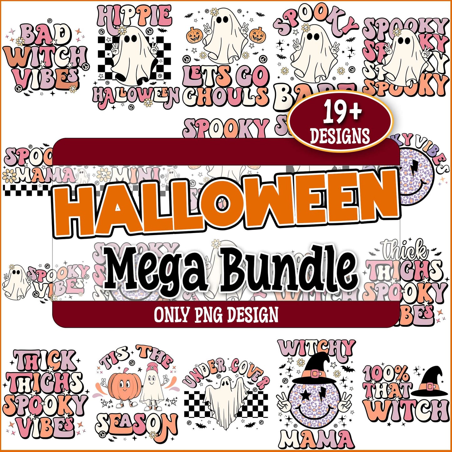 Hippie halloween png bundle