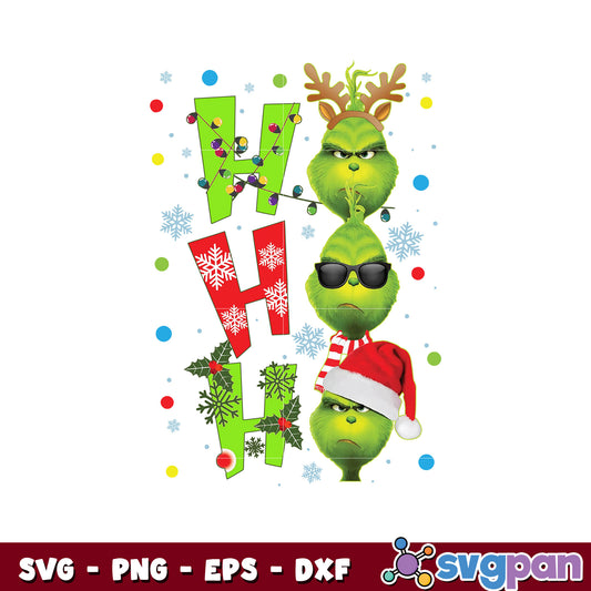 Ho Ho Ho the grinch christmas svg