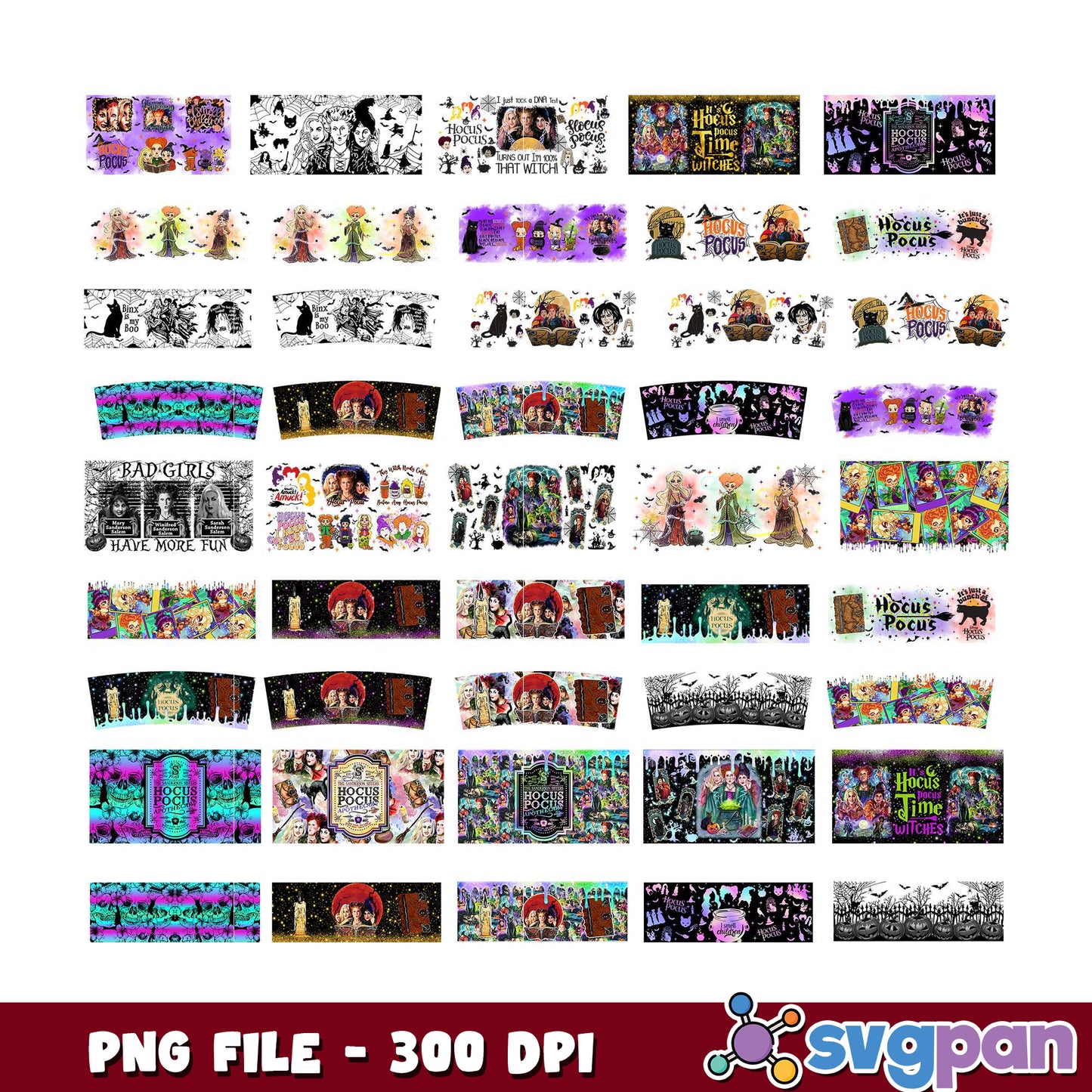 Hocus Pocus Bundle PNG 300 DPI
