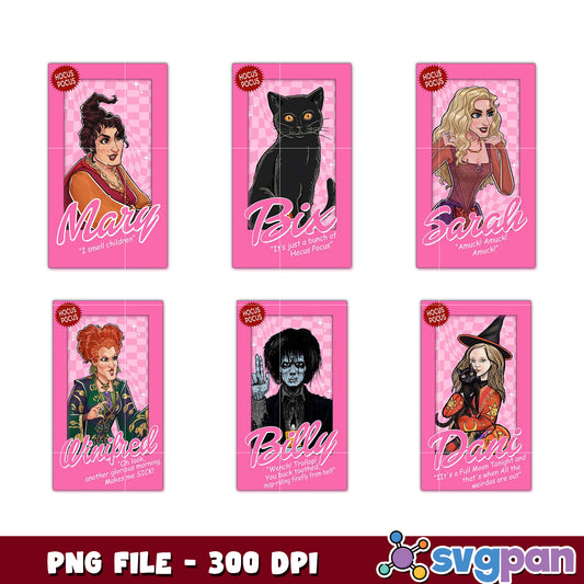 Hocus Pocus Character Bundle PNG File for Fans