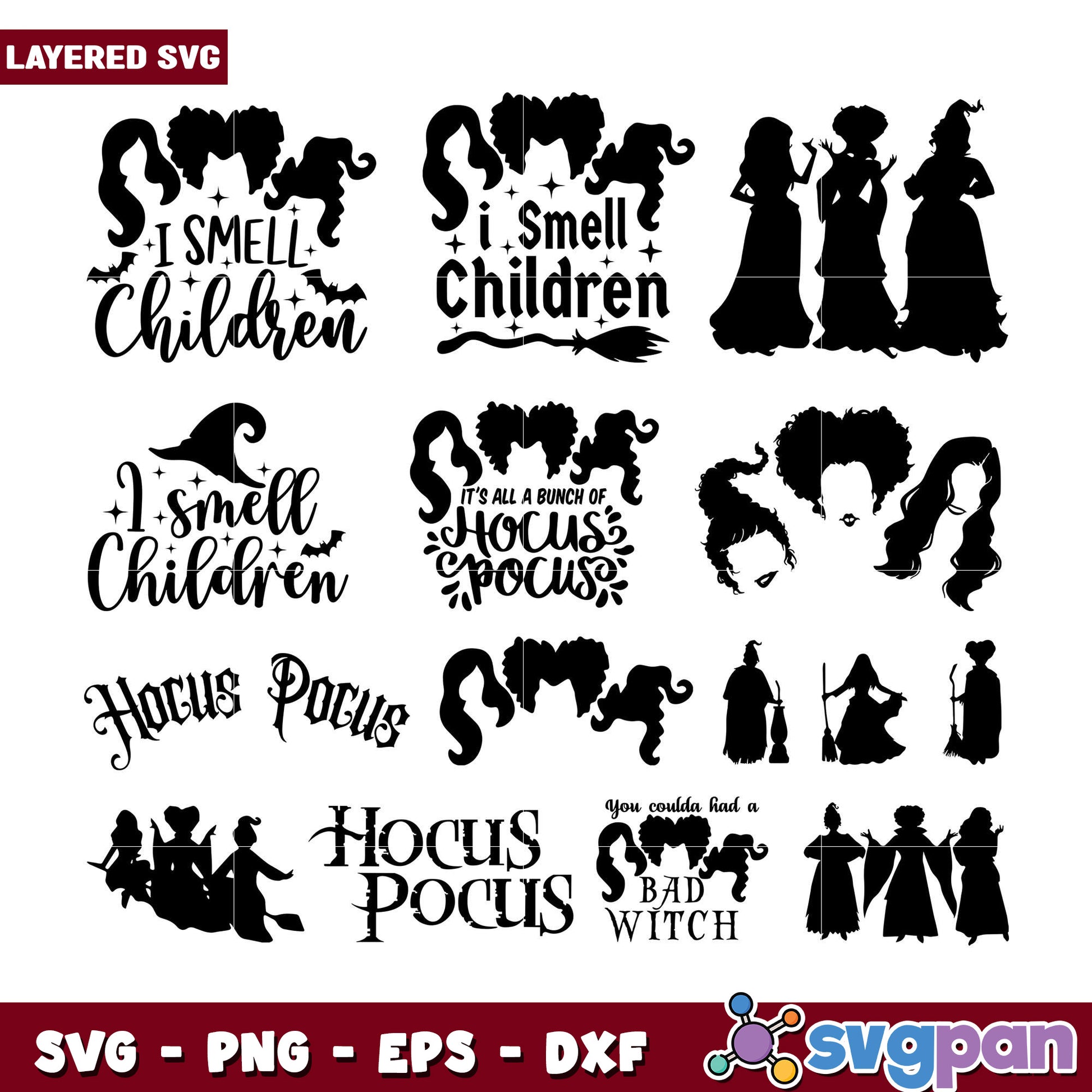 Hocus Pocus Halloween SVG Bundle for Creative Projects