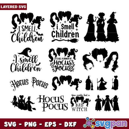 Hocus Pocus Halloween SVG Bundle for Creative Projects