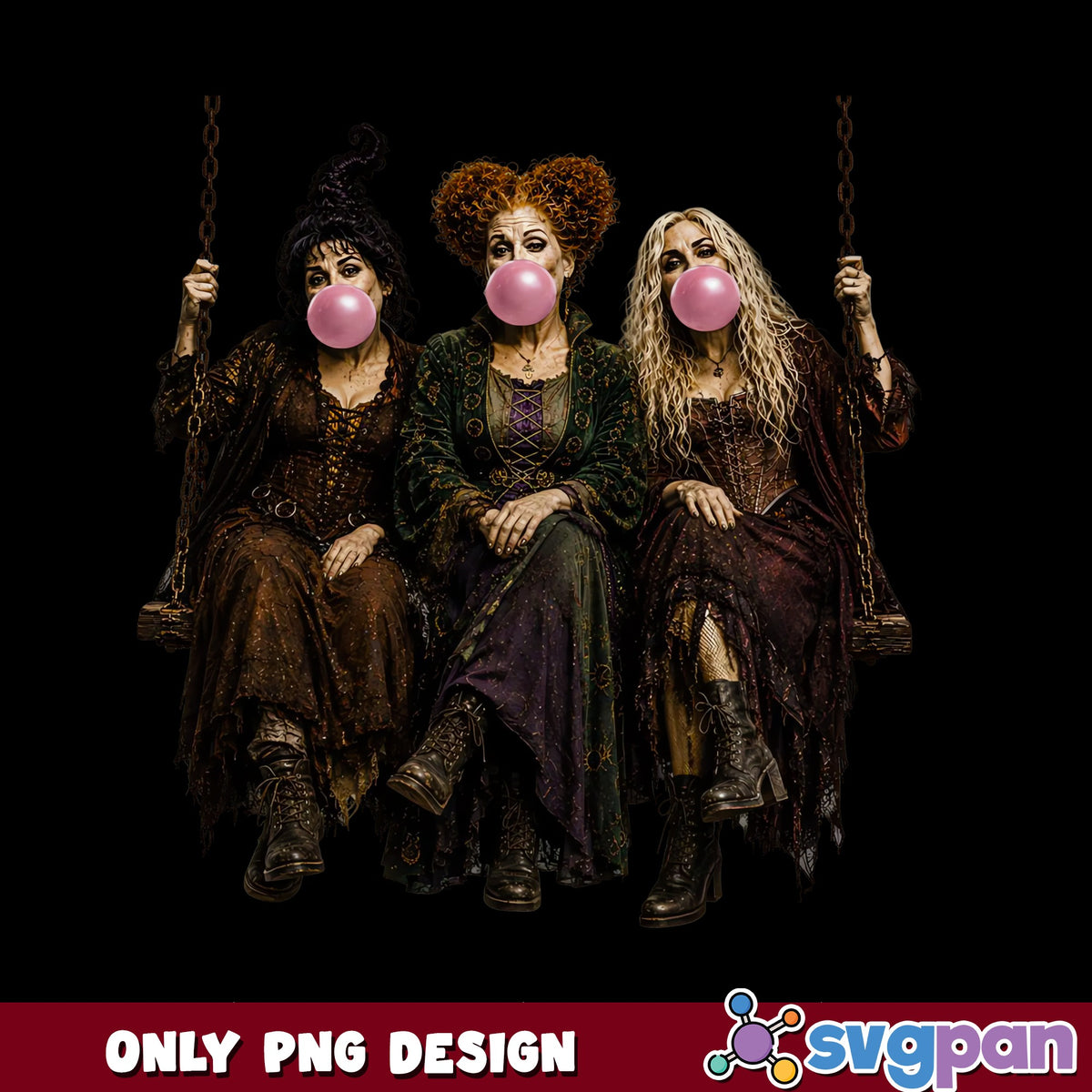 Hocus Pocus Bubblegum PNG, Sanderson Sisters PNG, Halloween PNG
