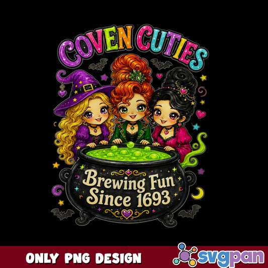 Hocus Pocus Coven Cuties PNG, Halloween Witch PNG, Sanderson Sisters PNG