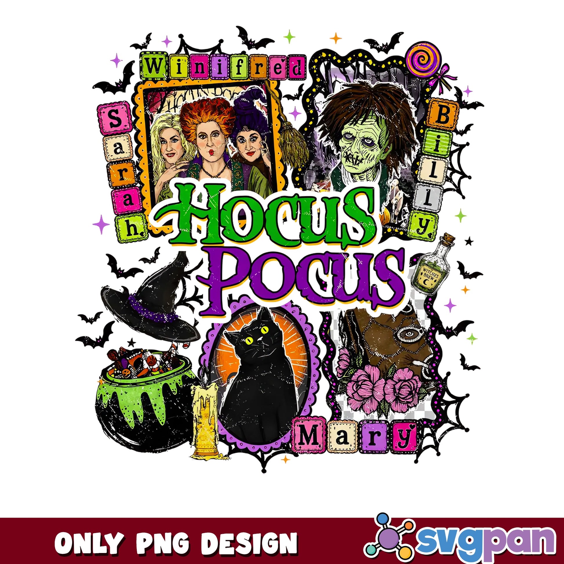 Hocus Pocus Halloween PNG, Sanderson Sisters PNG, Witch PNG