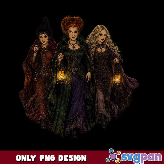 Hocus Pocus Sanderson Sisters PNG, Halloween Witch PNG, Halloween PNG