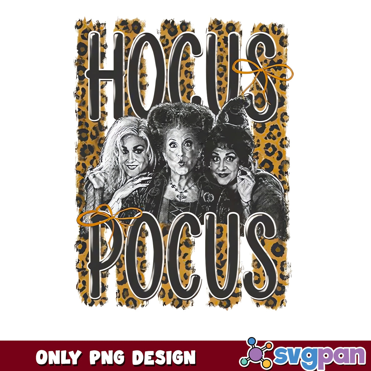 Hocus Pocus Sanderson Sisters PNG, Halloween Witch PNG, Leopard PNG