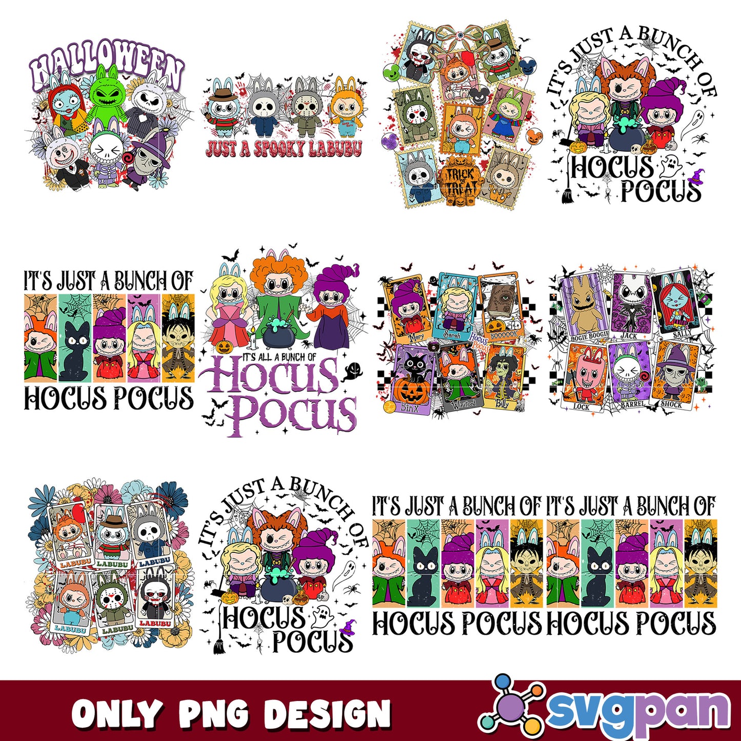 Hocus pocus labubu png bundle