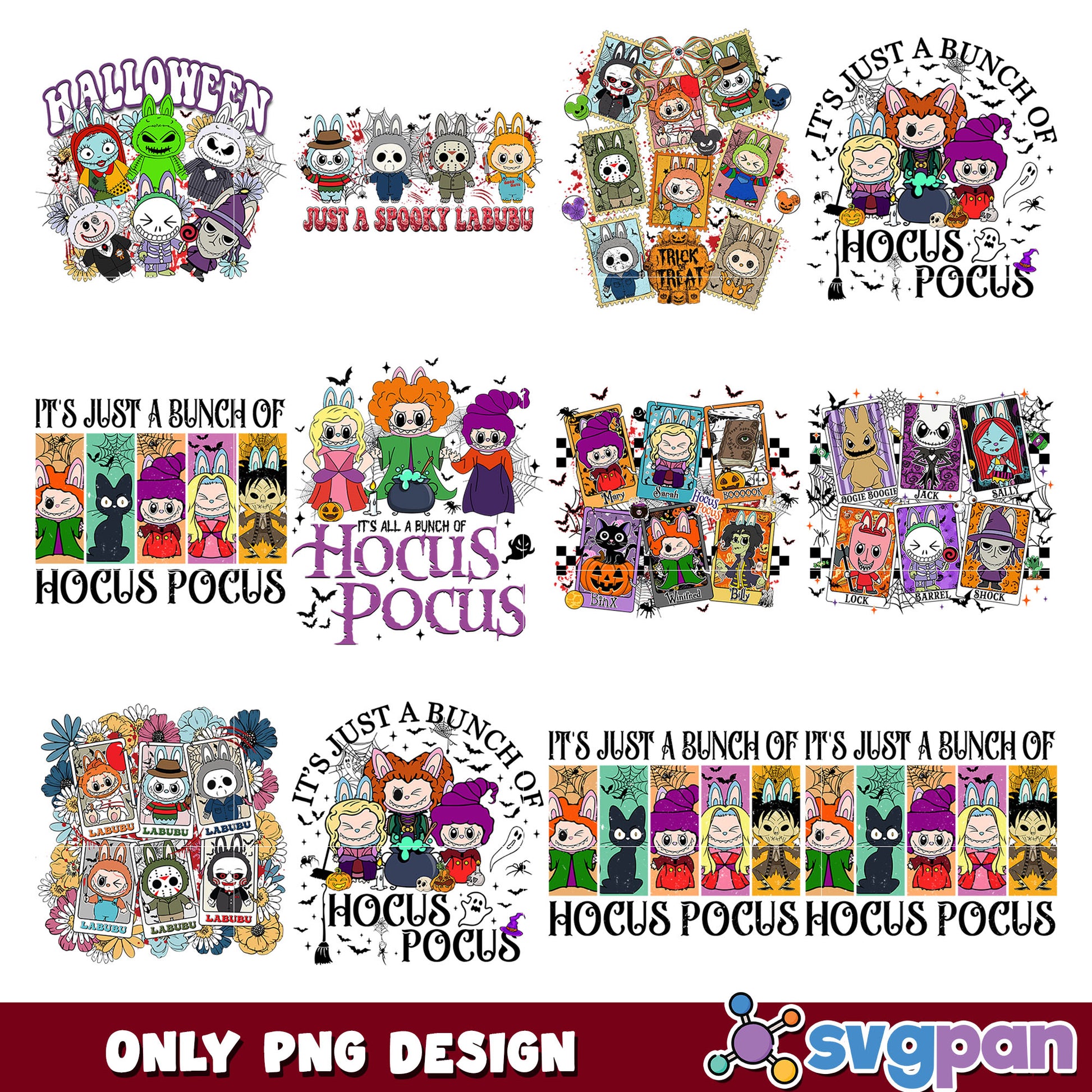 Hocus pocus labubu png bundle