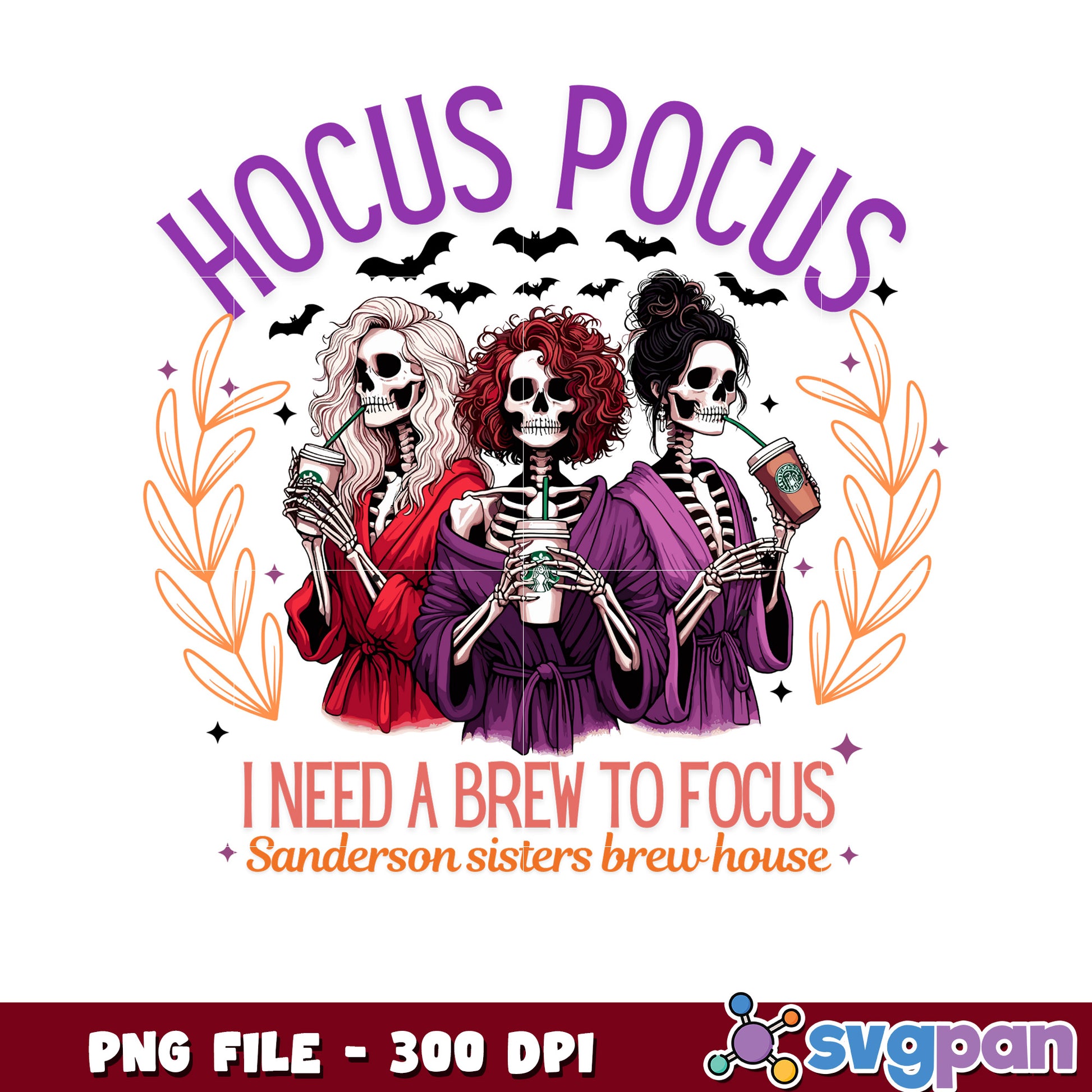 Hocus pocus skeleton png, halloween decorations png, halloween era png