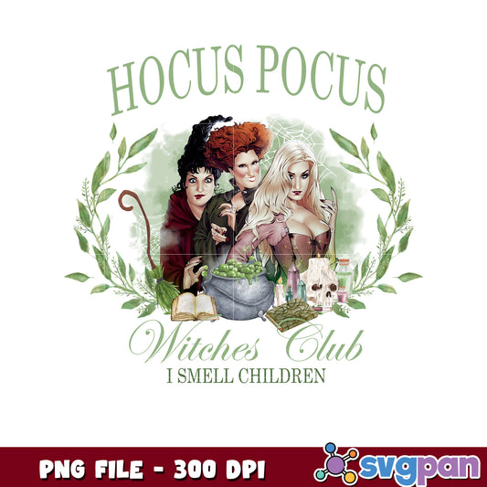 Hocus pocus witches club png, horror movie characters png, fall and halloween decor ​png