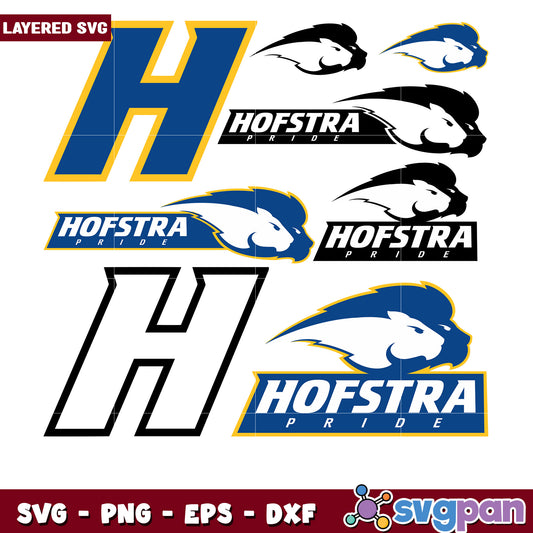 Hofstra University Layered SVG Bundle Designs Pack