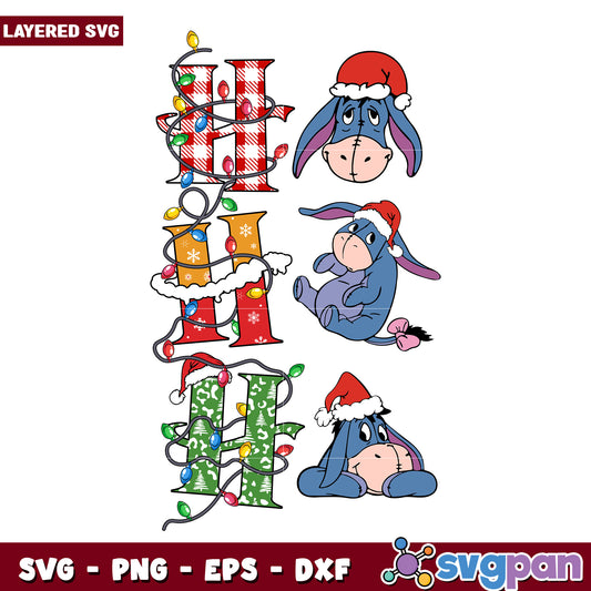 Hohoho eeyore svg, disney charatcers svg, grinch movie​ svg