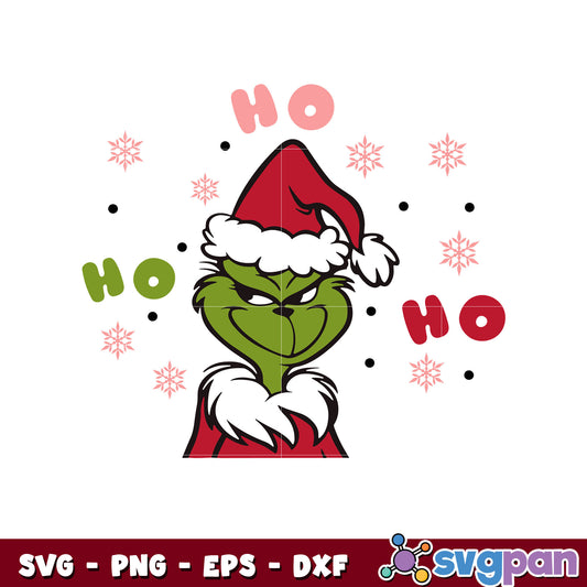 Ho ho ho grinch christmas deisgn svg