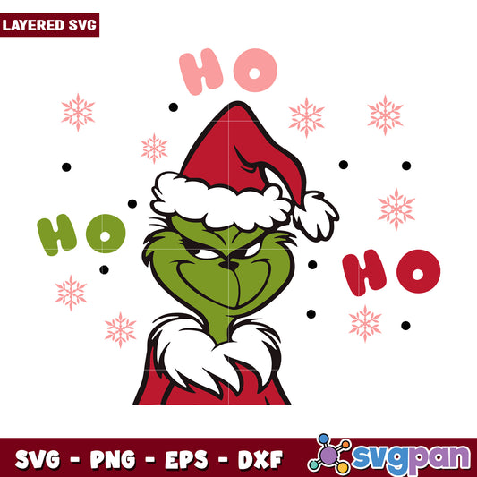 Hohoho svg, grinch christmas svg, grinch image svg