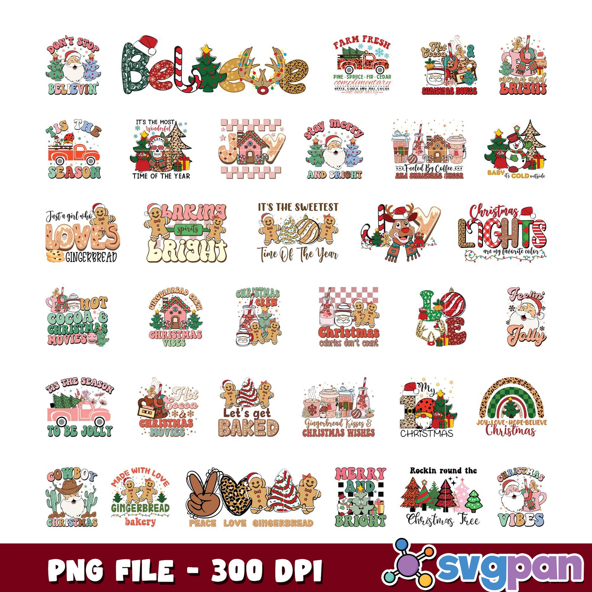 Holiday Themed PNG Bundle for Festive Creativity