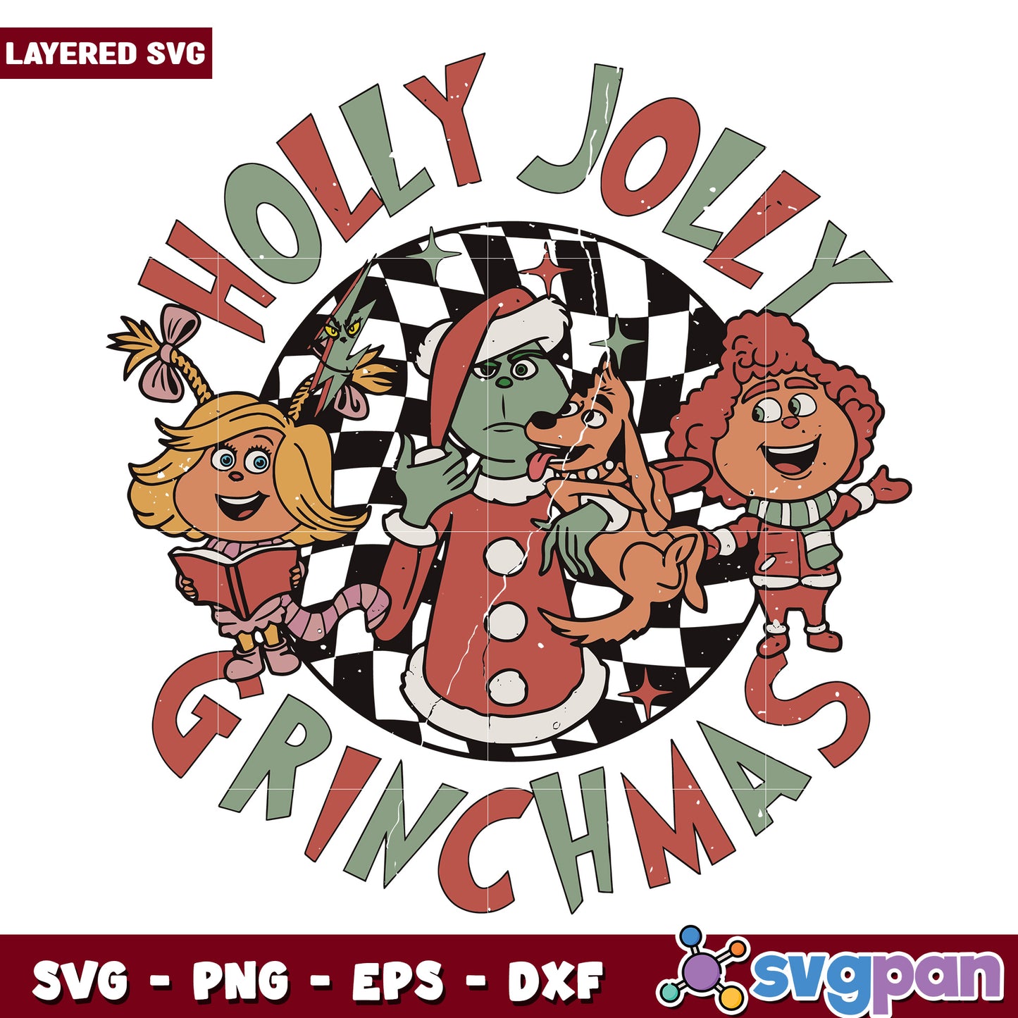 Holly jolly grinchmas svg, funny quotes svg, grinch friends svg