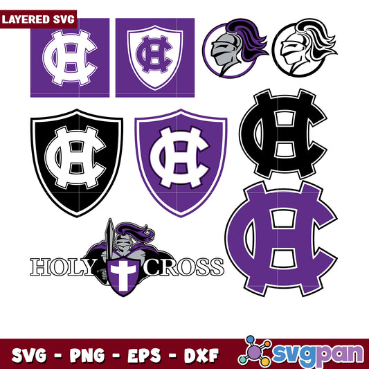 Holy Cross Logo SVG Bundle Layered Designs